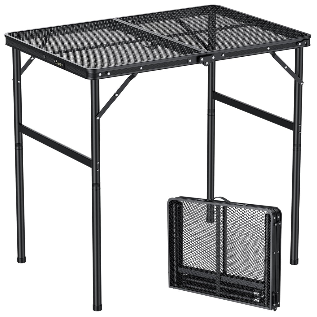 Sturdy Metal Grill Table with Storage Bag