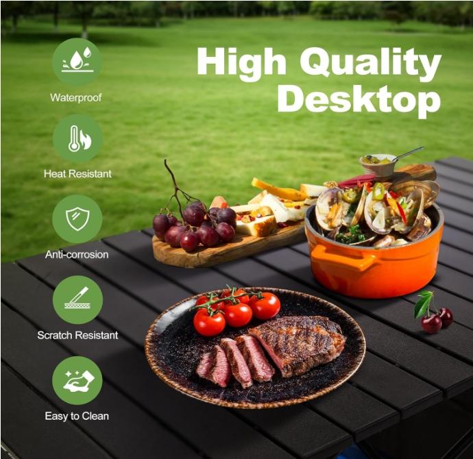 height adjustable portable outdoor table