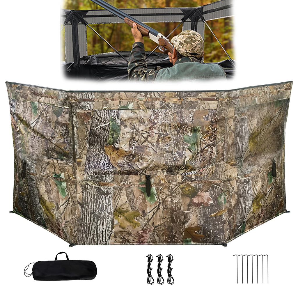 Portable Blind With Chair-Camouflage See-Through Ground Tent